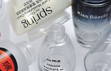 单色玻璃瓶多面化妆品瓶影像定位丝印机